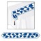12 Pack Bulk Printed Grad Cap Graduation Party Paper Table Runner - blue